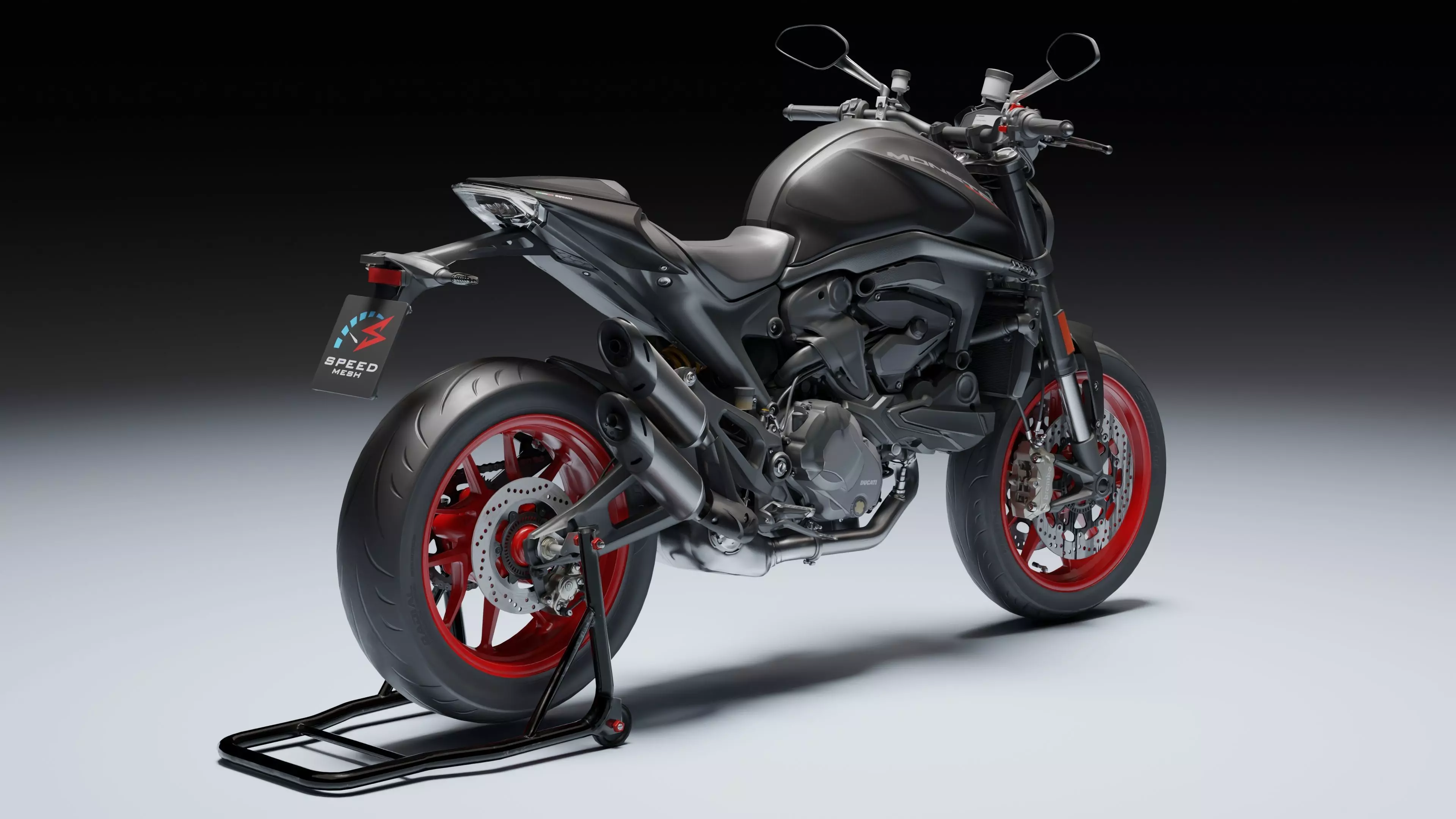 Ducati Monster Plus 2021 Low-poly 3D model_6