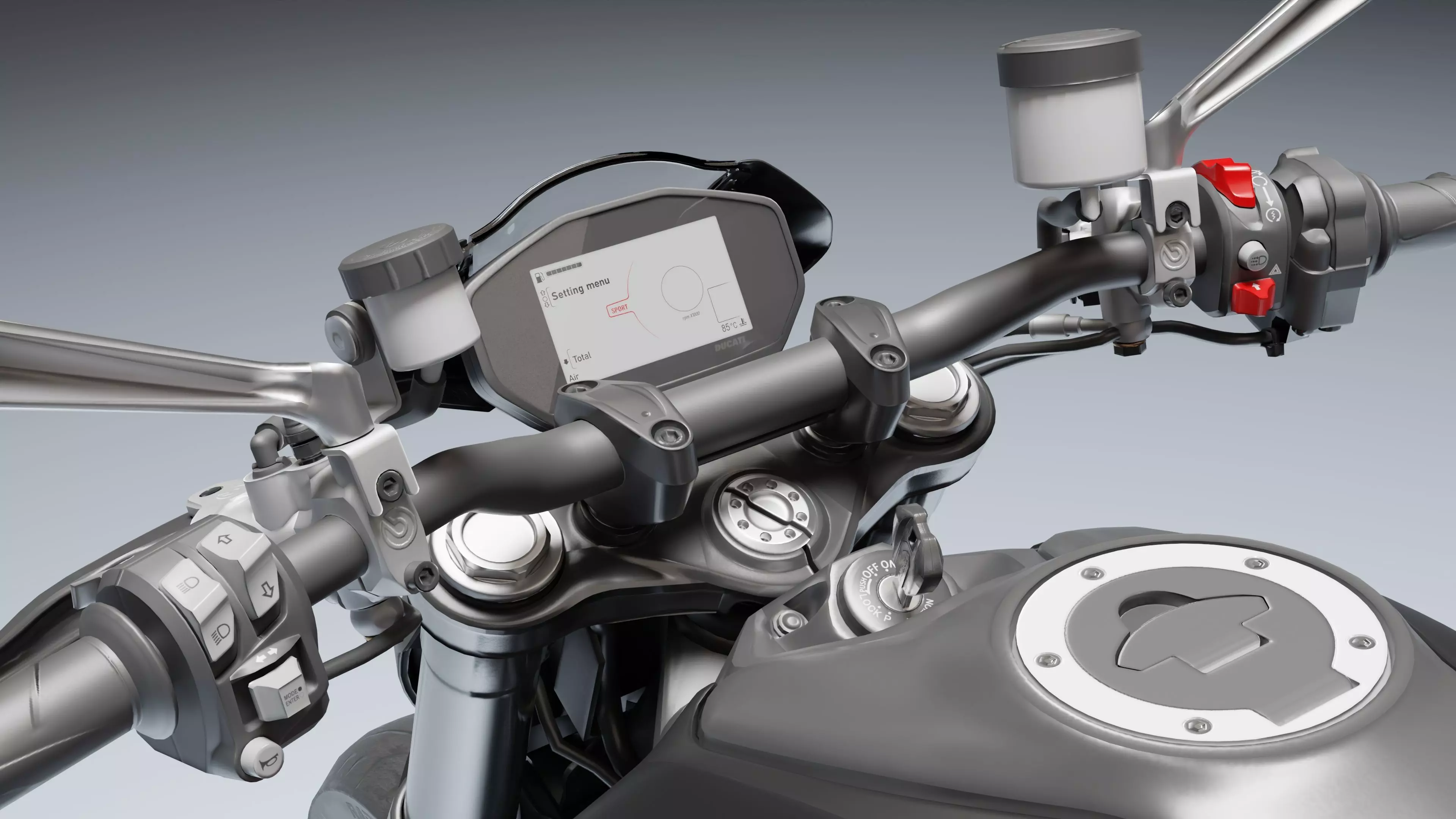 Ducati Monster Plus 2021 Low-poly 3D model_21