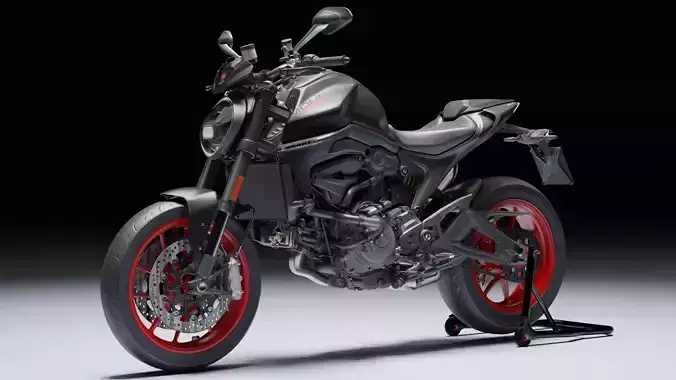 Ducati Monster Plus 2021 Low-poly 3D model