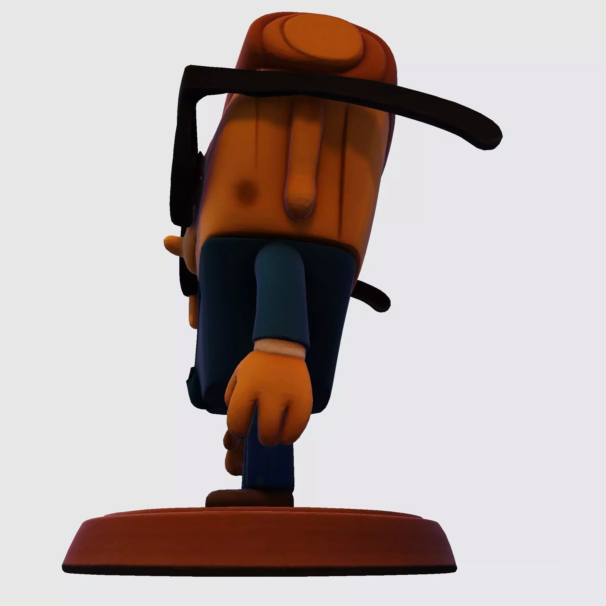 Stylized 3D Pizza Steave Printable Character 3D print model_15