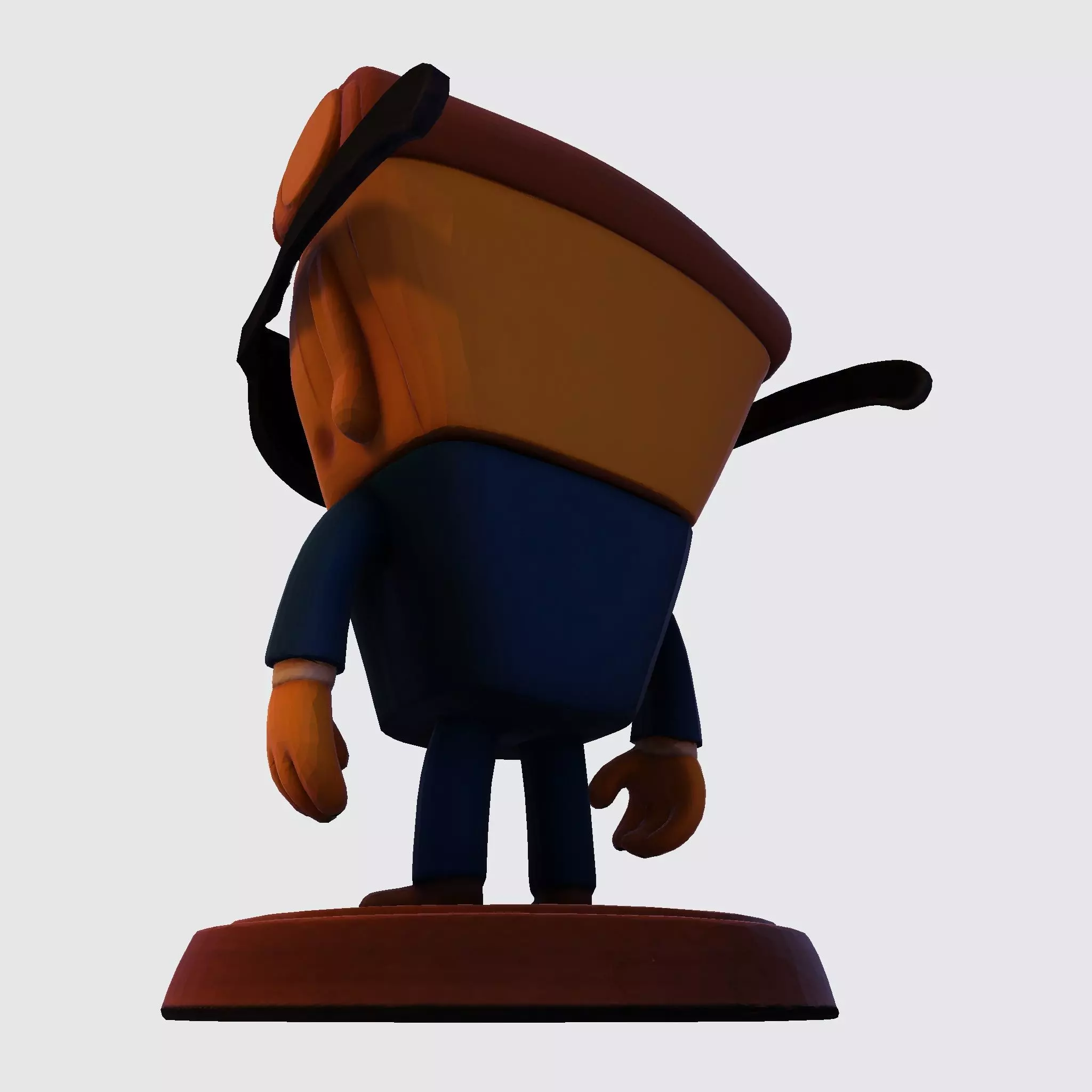 Stylized 3D Pizza Steave Printable Character 3D print model_16