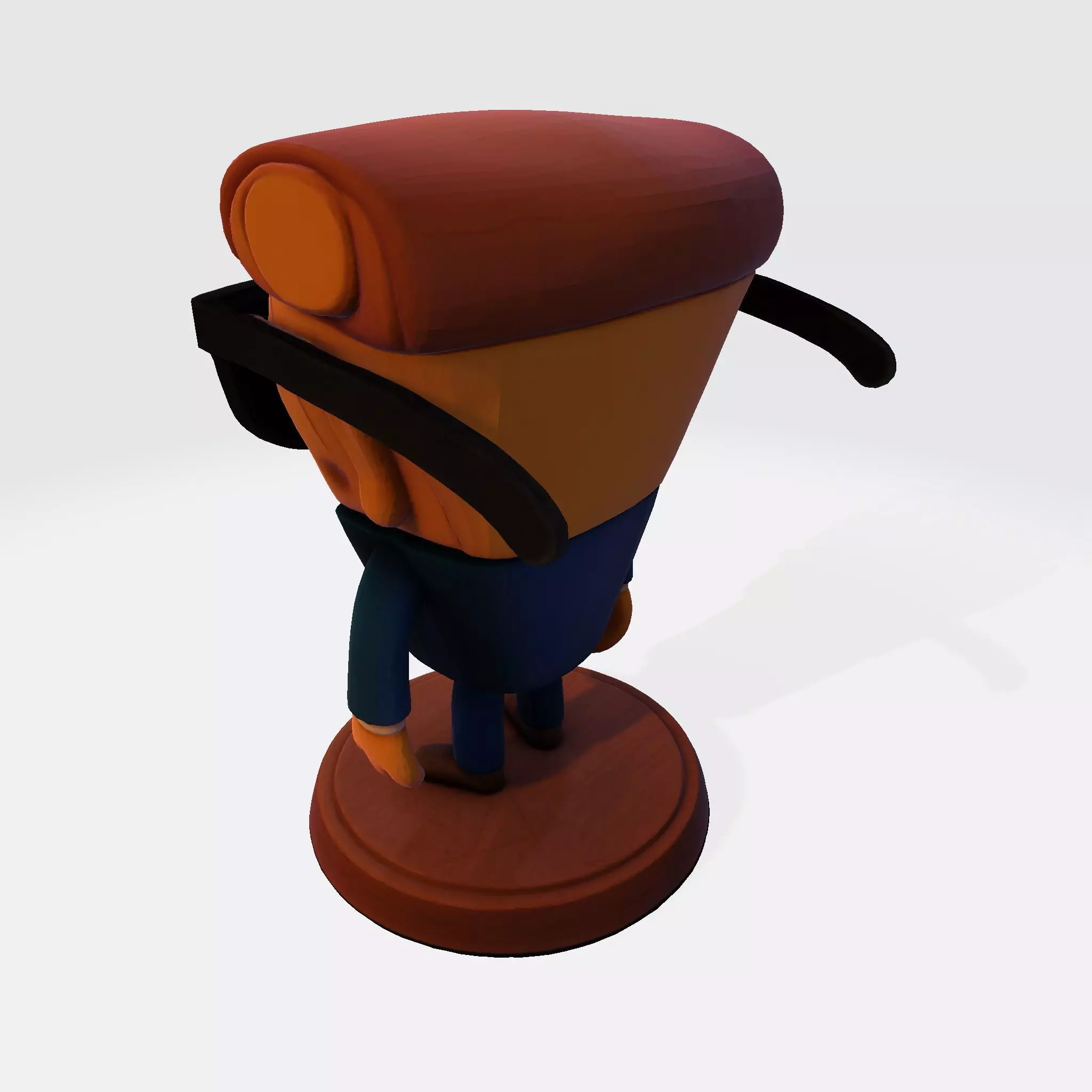 Stylized 3D Pizza Steave Printable Character 3D print model_2