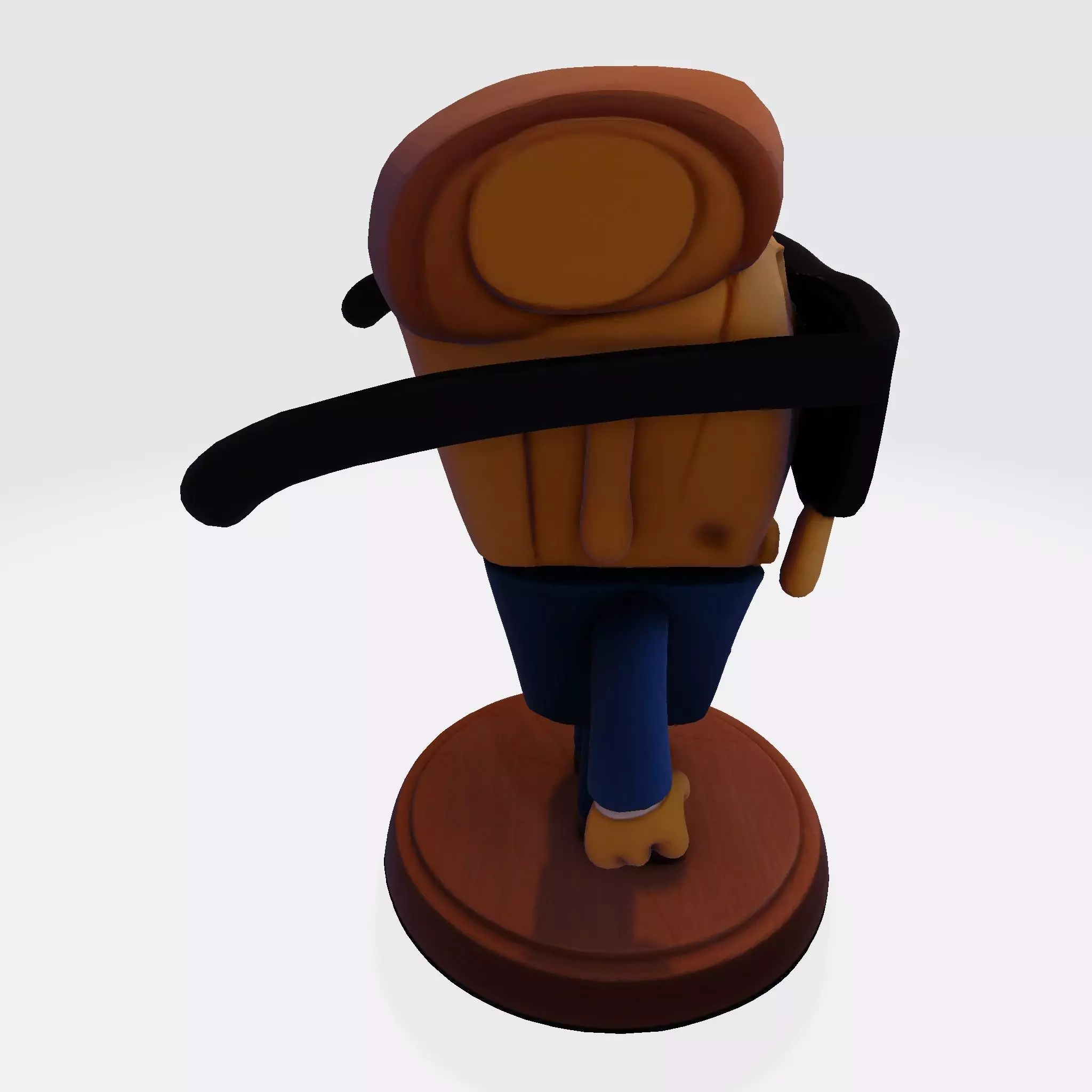 Stylized 3D Pizza Steave Printable Character 3D print model_4