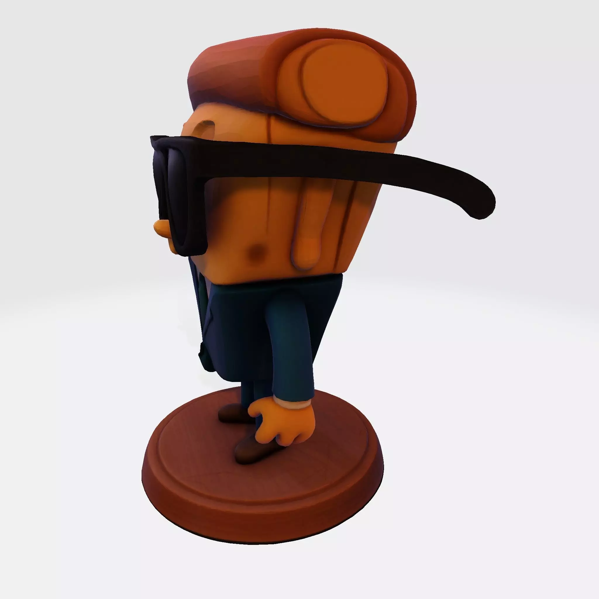 Stylized 3D Pizza Steave Printable Character 3D print model_1