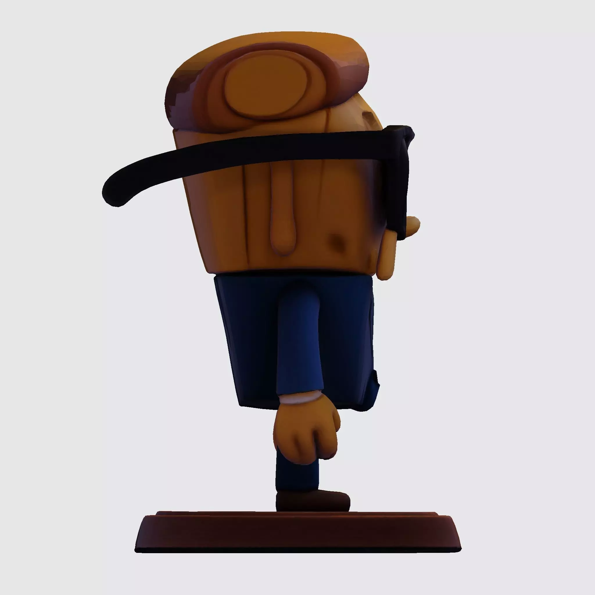 Stylized 3D Pizza Steave Printable Character 3D print model_10