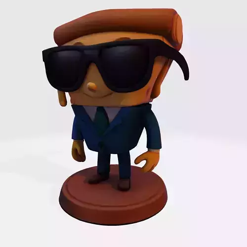 Stylized 3D Pizza Steave Printable Character 3D print model