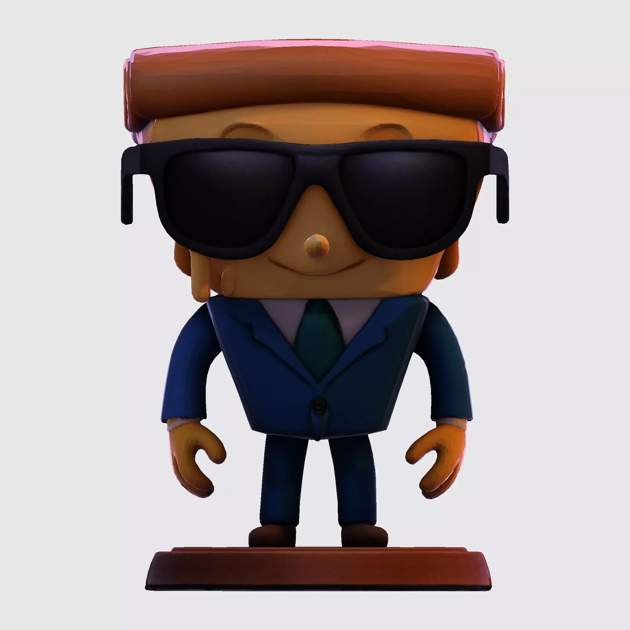 Stylized 3D Pizza Steave Printable Character 3D print model_11