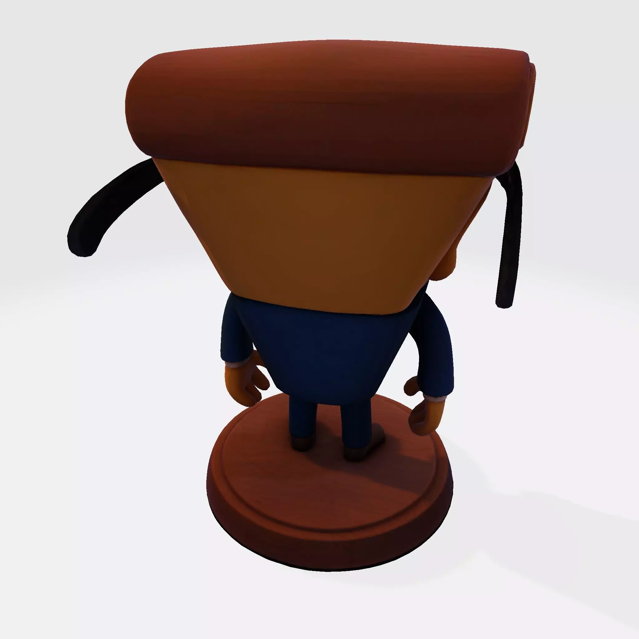 Stylized 3D Pizza Steave Printable Character 3D print model_3