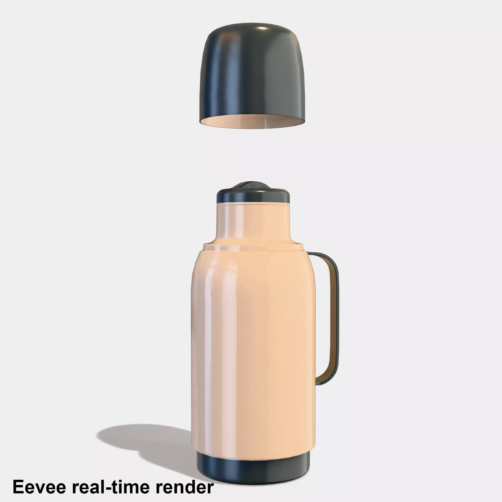Plain Thermal Bottle Low-poly 3D model_2