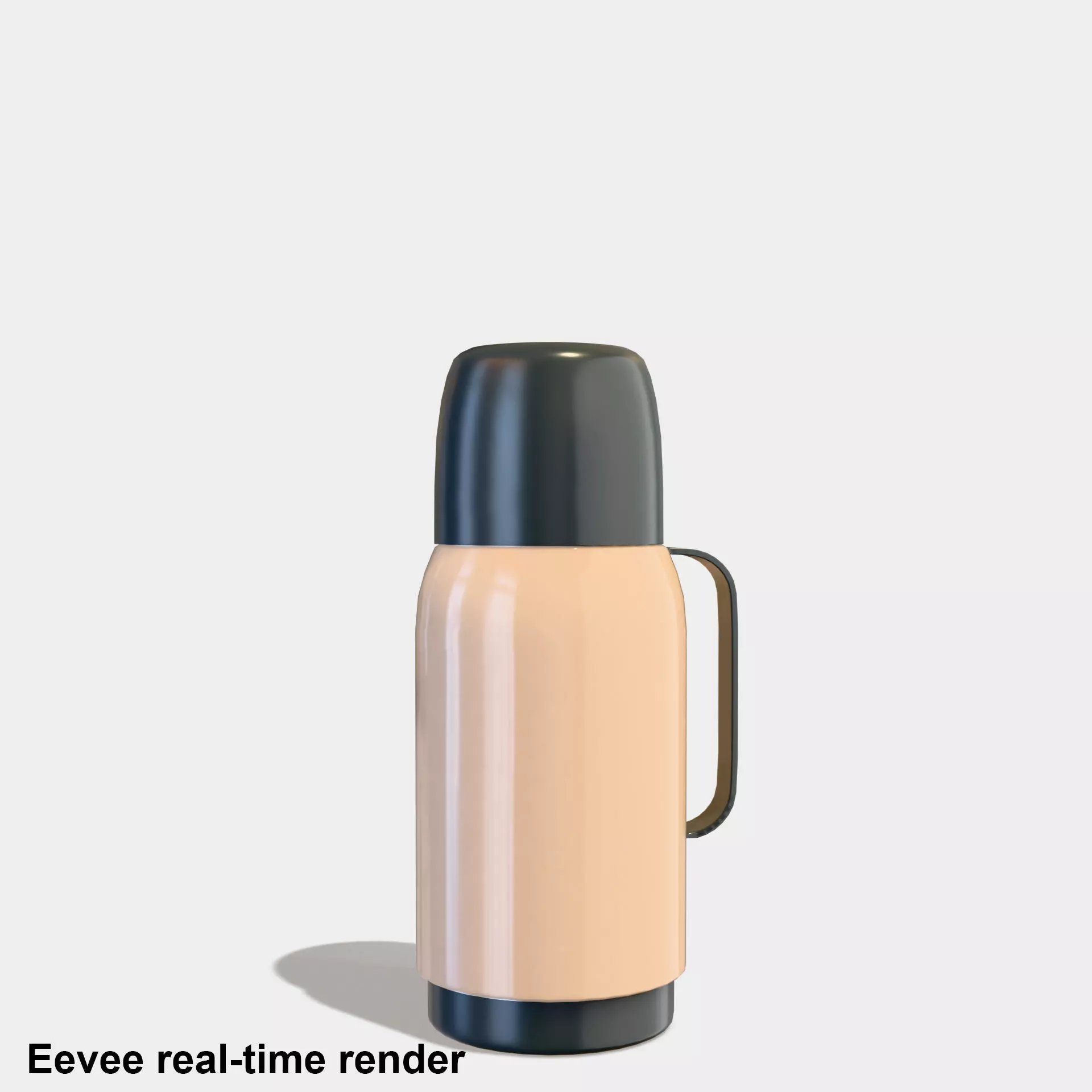 Plain Thermal Bottle Low-poly 3D model_9