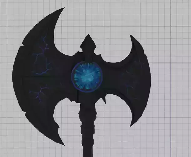 Battle axe Low-poly 3D model