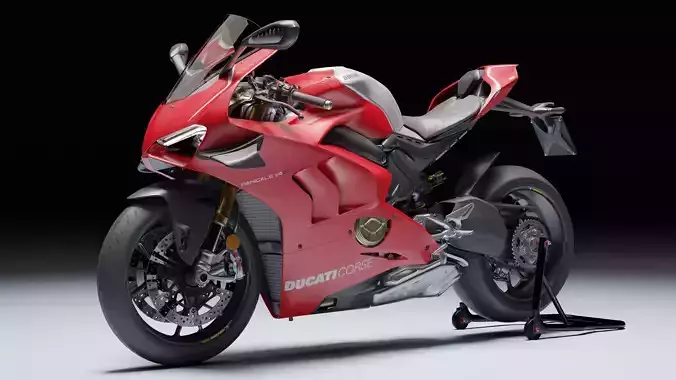 Ducati Panigale V4 R 2019 Low-poly 3D model