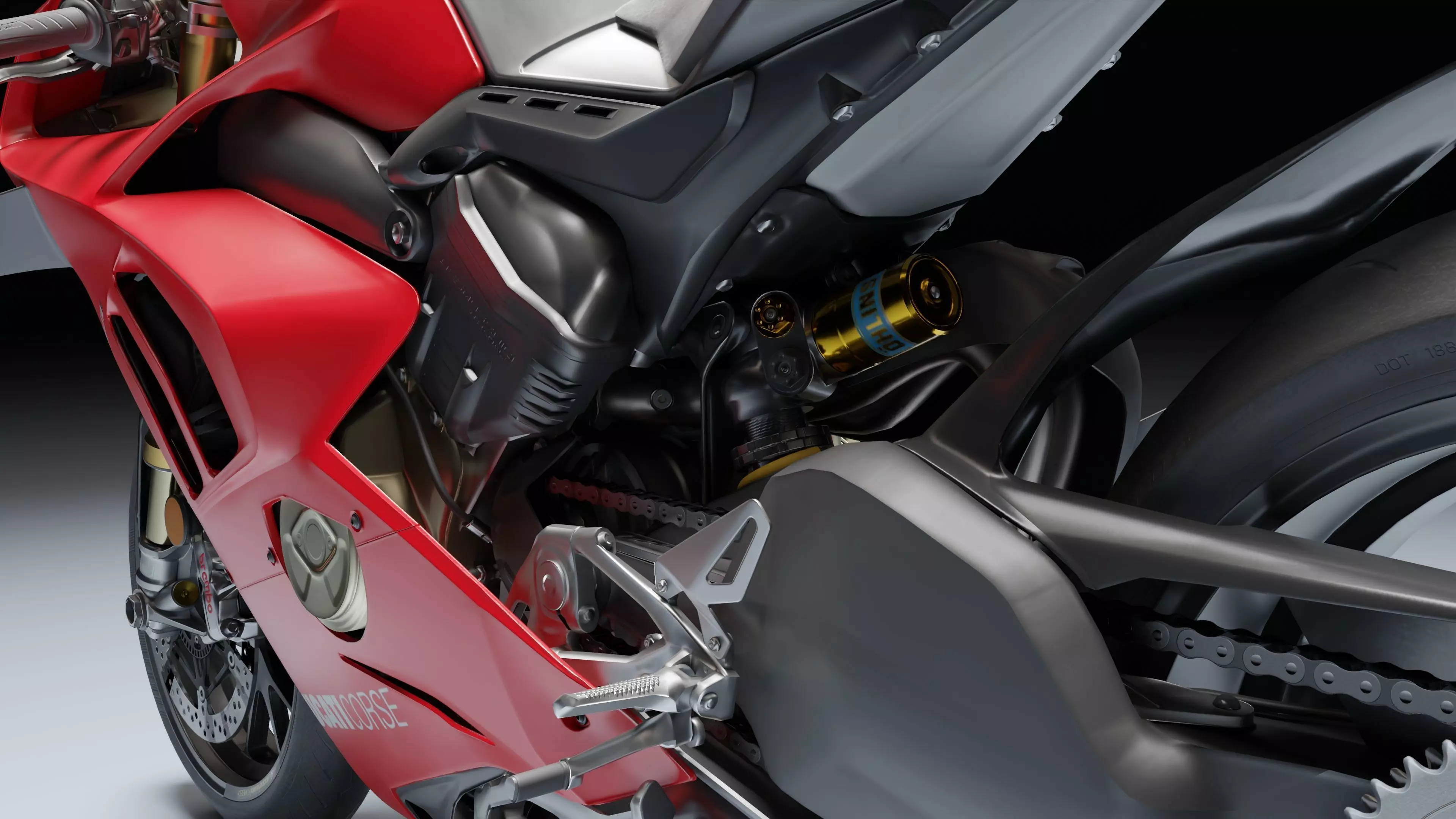 Ducati Panigale V4 R 2019 Low-poly 3D model_19