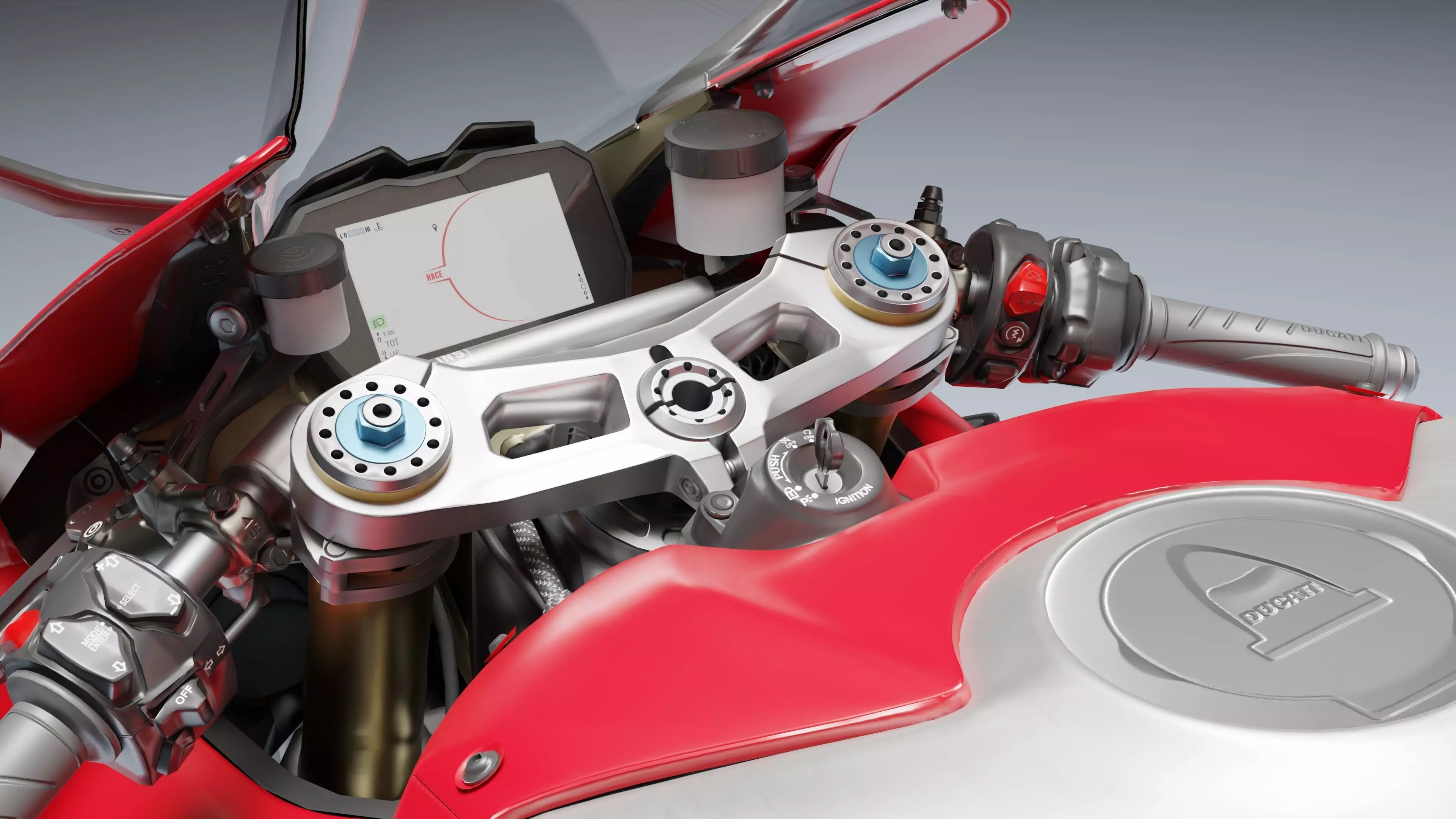Ducati Panigale V4 R 2019 Low-poly 3D model_13