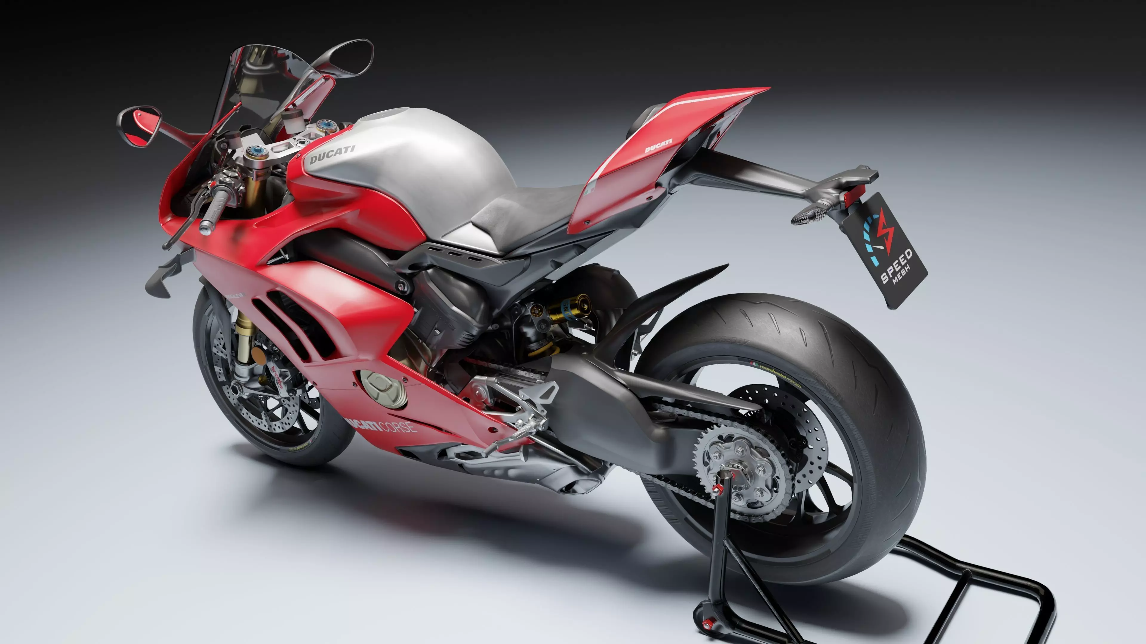 Ducati Panigale V4 R 2019 Low-poly 3D model_4