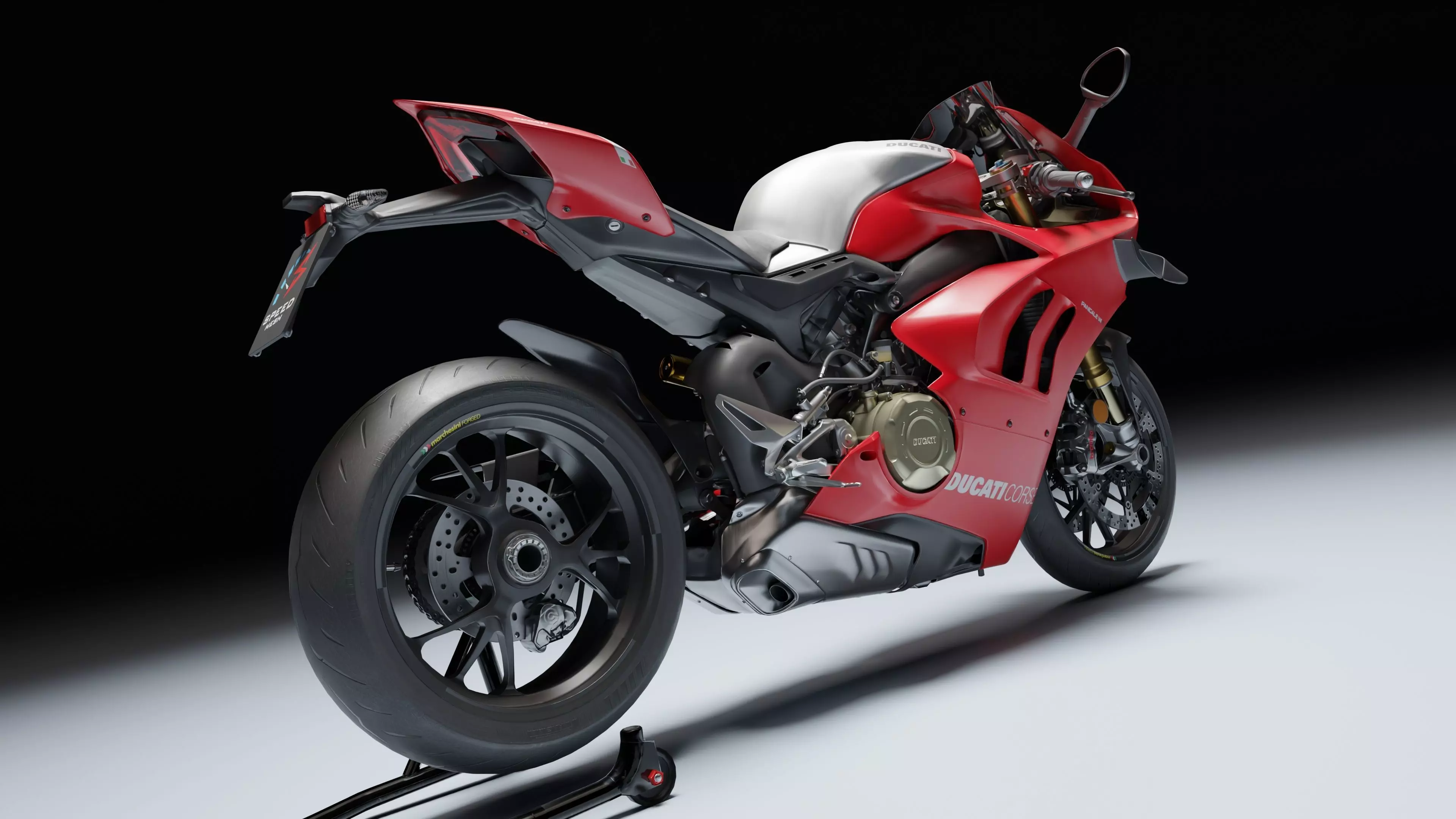 Ducati Panigale V4 R 2019 Low-poly 3D model_9