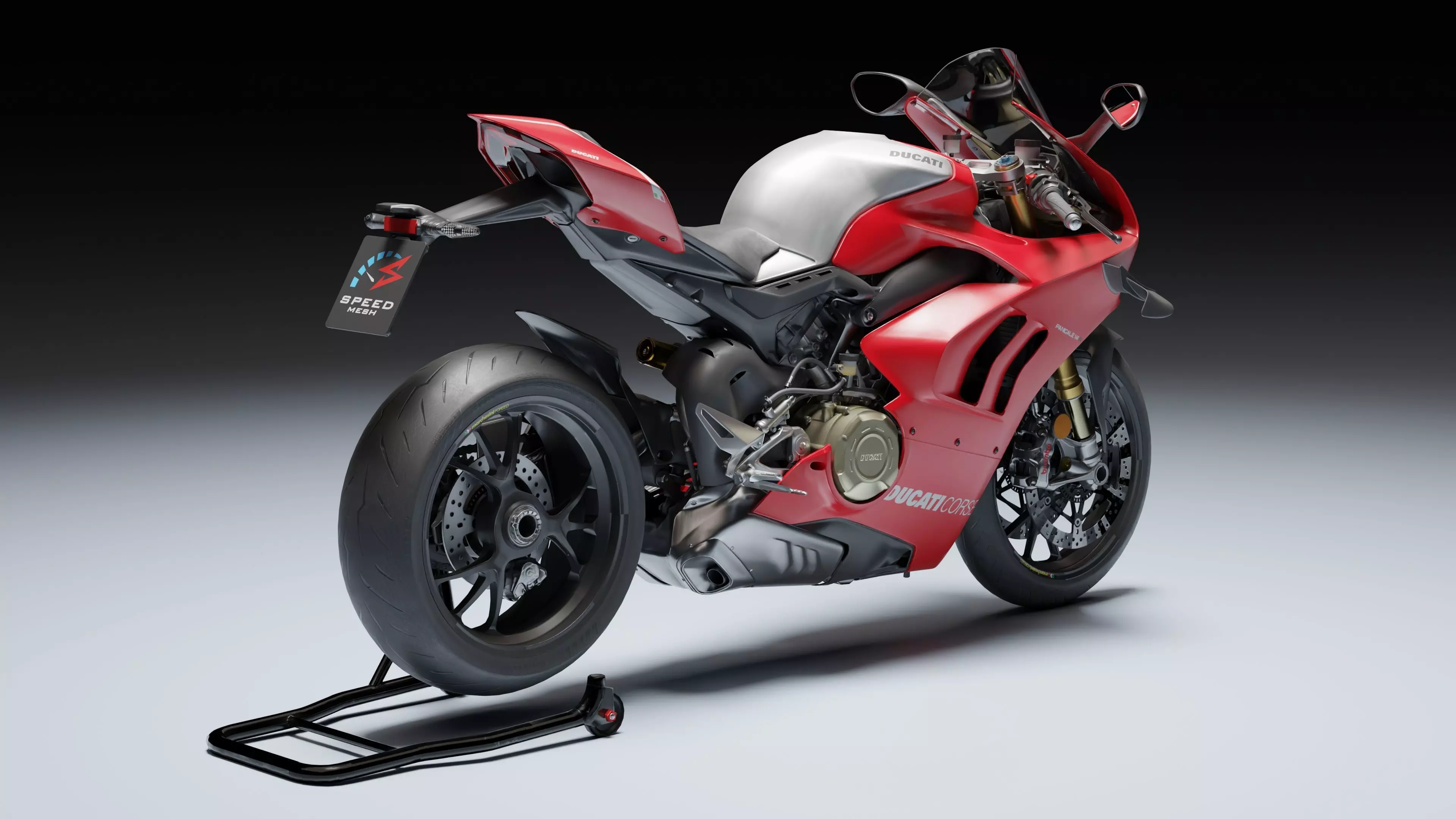 Ducati Panigale V4 R 2019 Low-poly 3D model_8