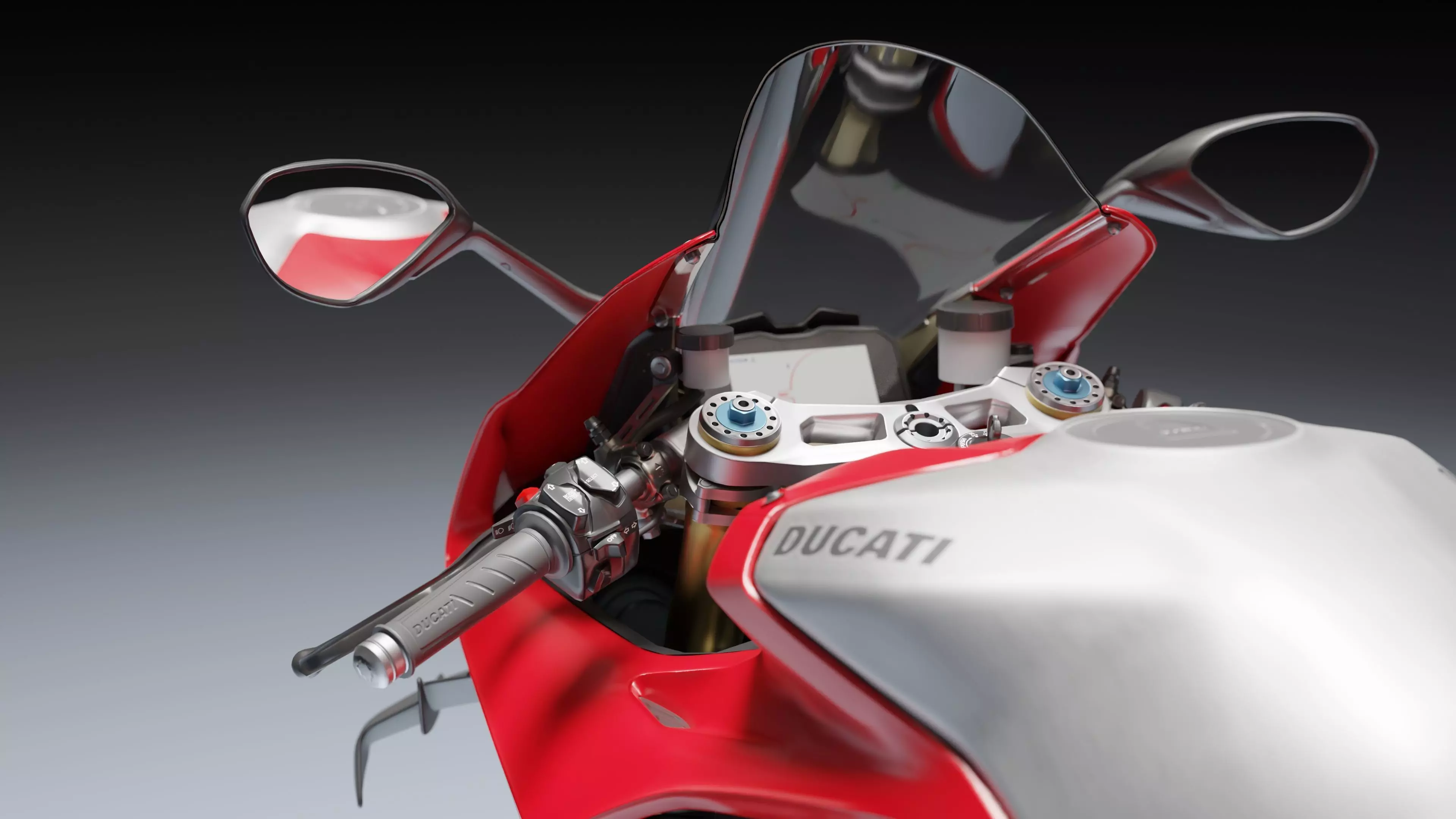 Ducati Panigale V4 R 2019 Low-poly 3D model_10
