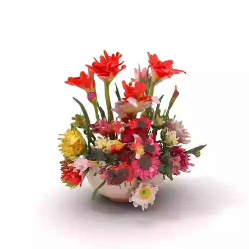 Vibrant Floral Bouquet model pack