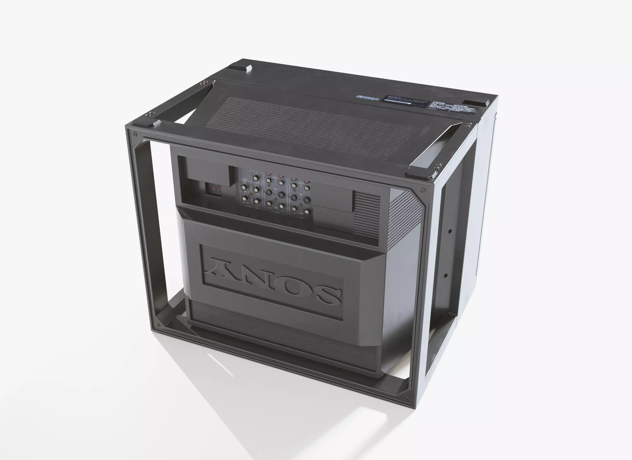 Sony CRT Cube TV PVM-2950QM Low-poly 3D model_4