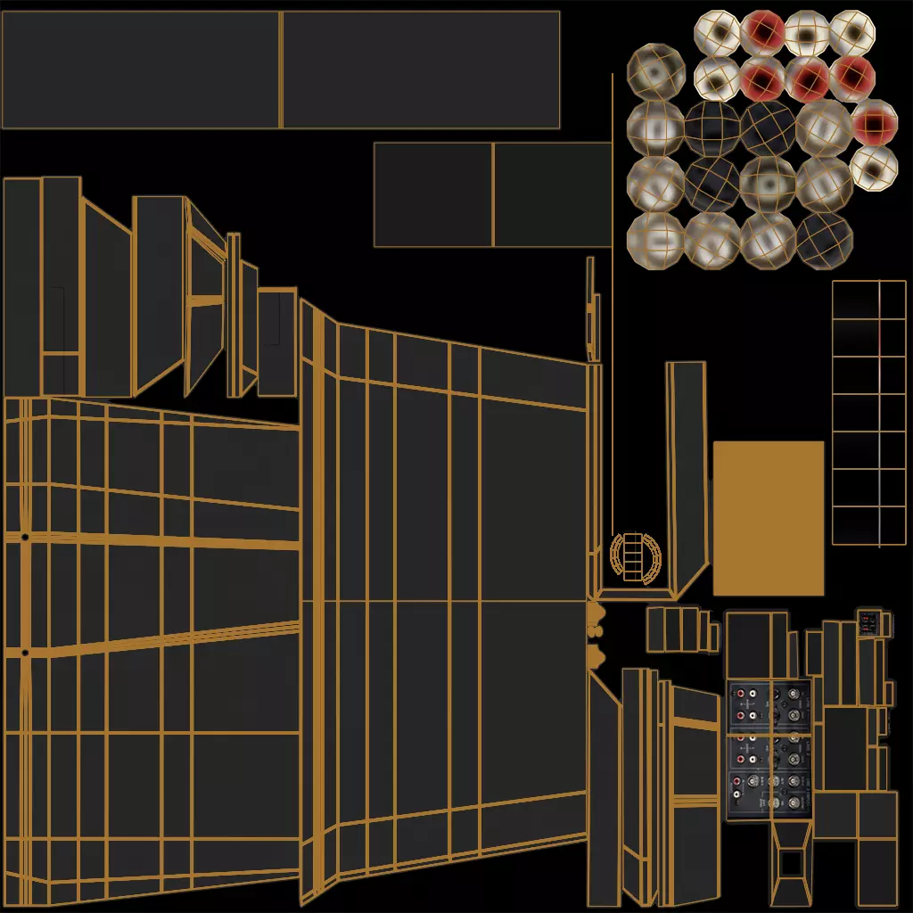 Sony CRT Cube TV PVM-2950QM Low-poly 3D model_7