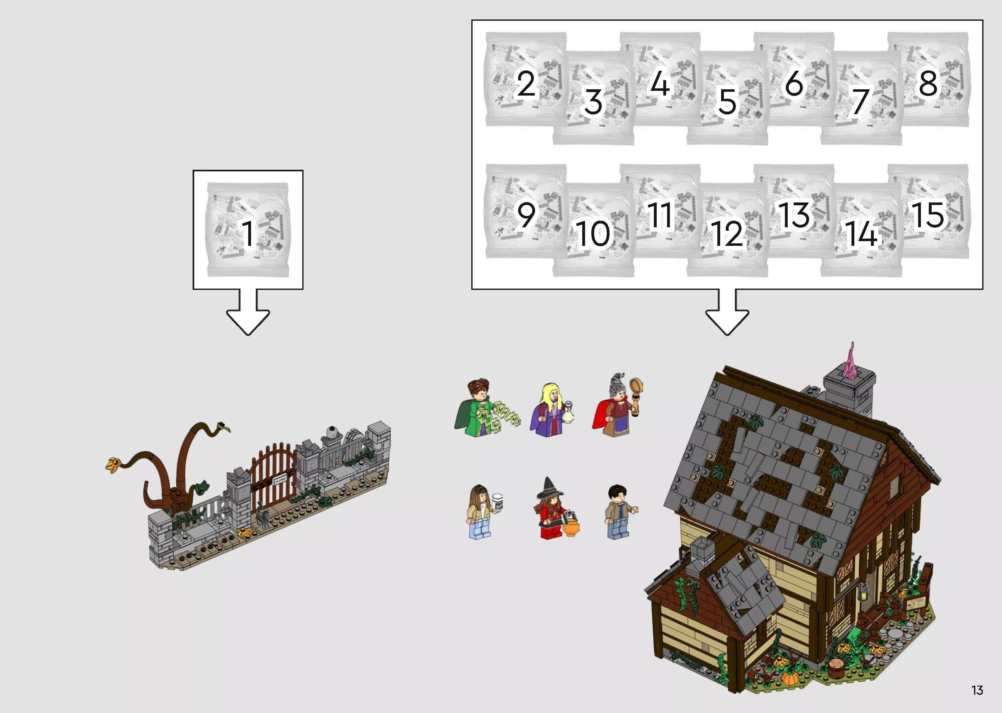 Wikibricks3D - 21341 - The Sanderson Sisters Cottage 3D print model_7