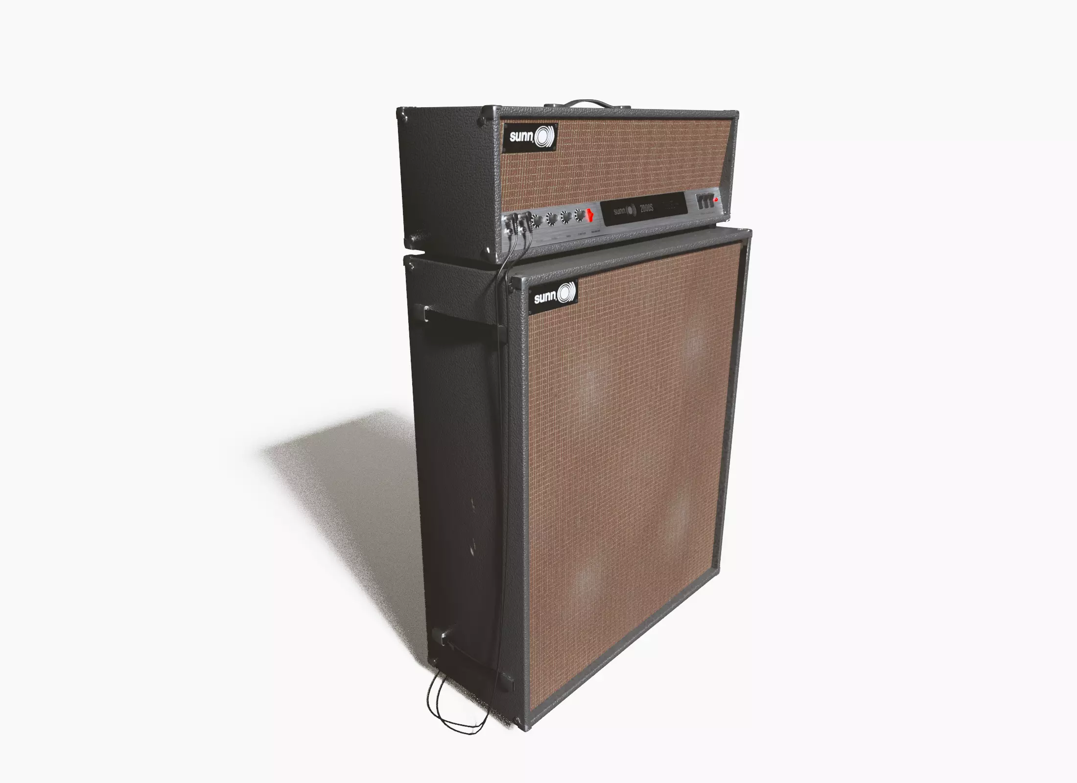 Sunn 2000S Cabinet Amplifier Low-poly 3D model_1