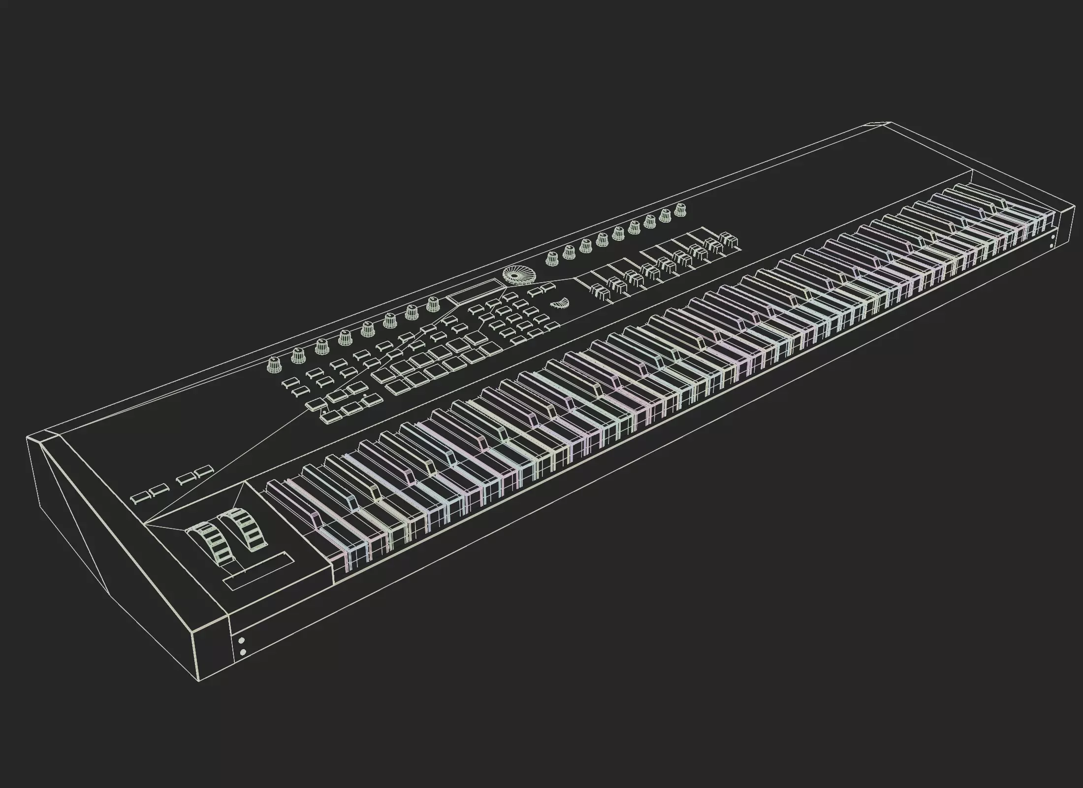 MIDI Keyboard Controller CME VX8 Low-poly 3D model_5