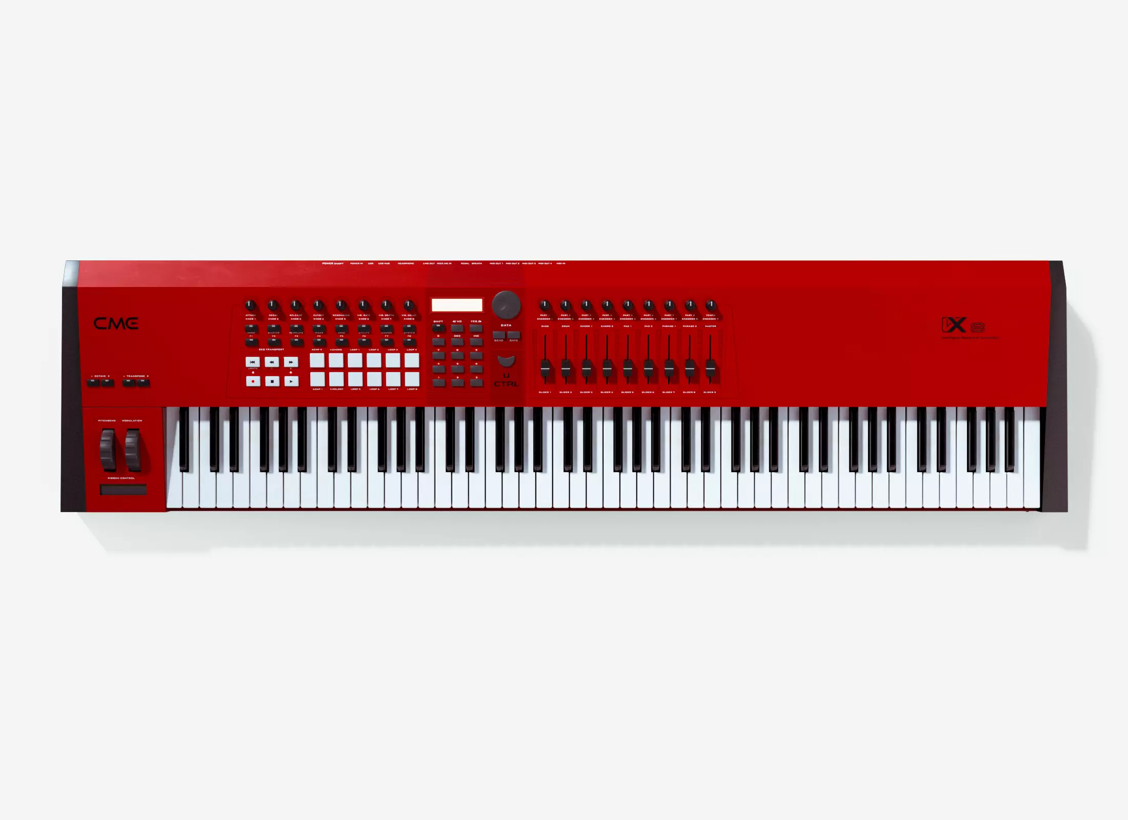 MIDI Keyboard Controller CME VX8 Low-poly 3D model_2