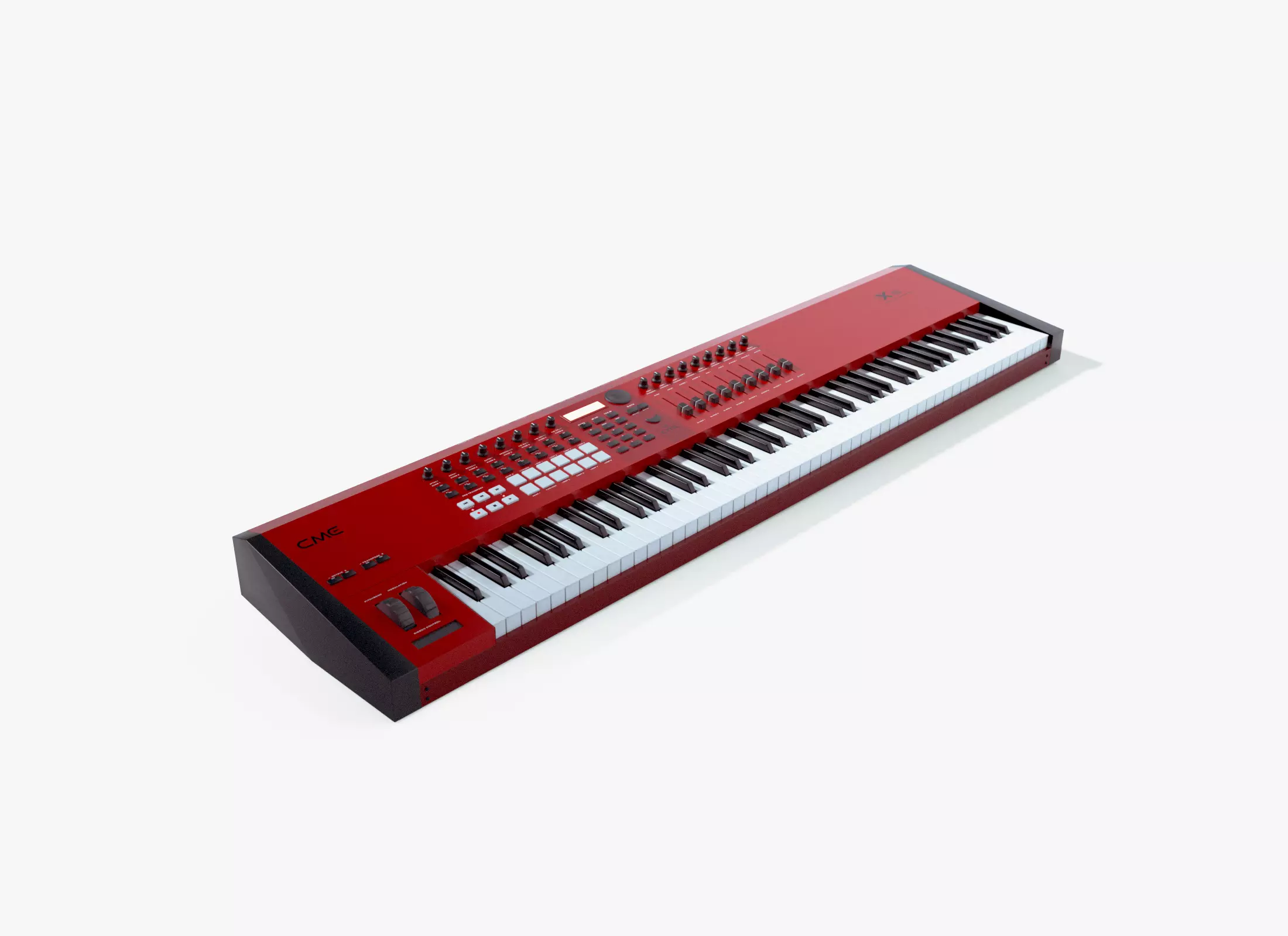 MIDI Keyboard Controller CME VX8 Low-poly 3D model_0