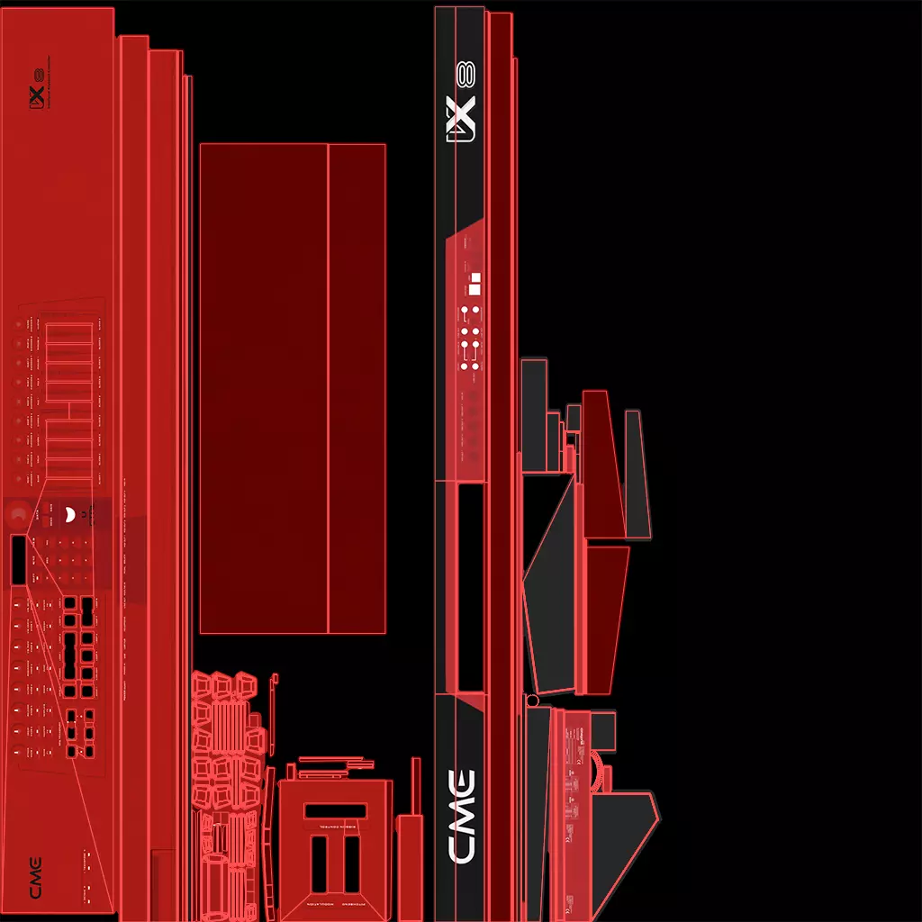 MIDI Keyboard Controller CME VX8 Low-poly 3D model_6