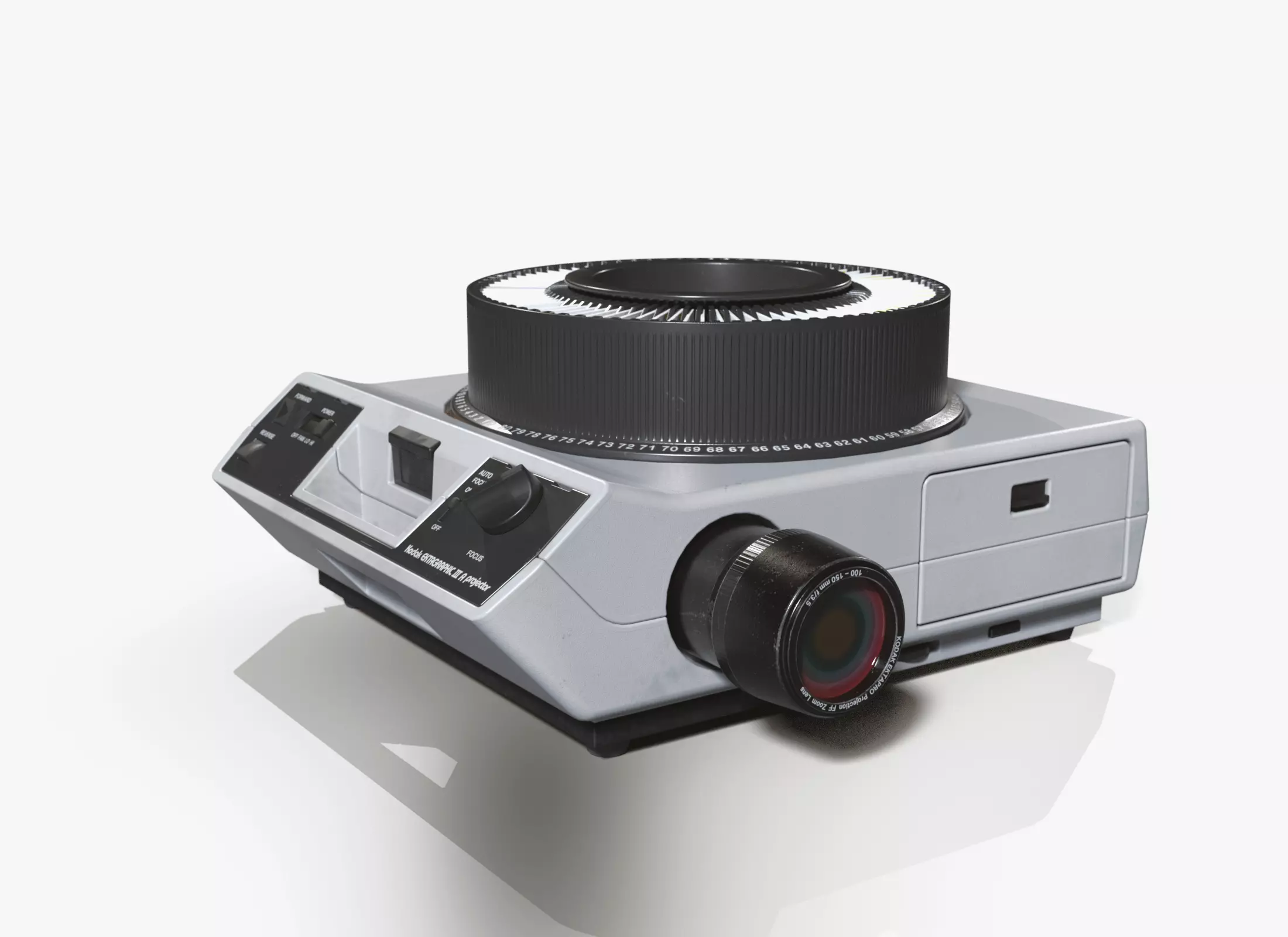 Kodak Ektagraphic Slide Projector Low-poly 3D model_1