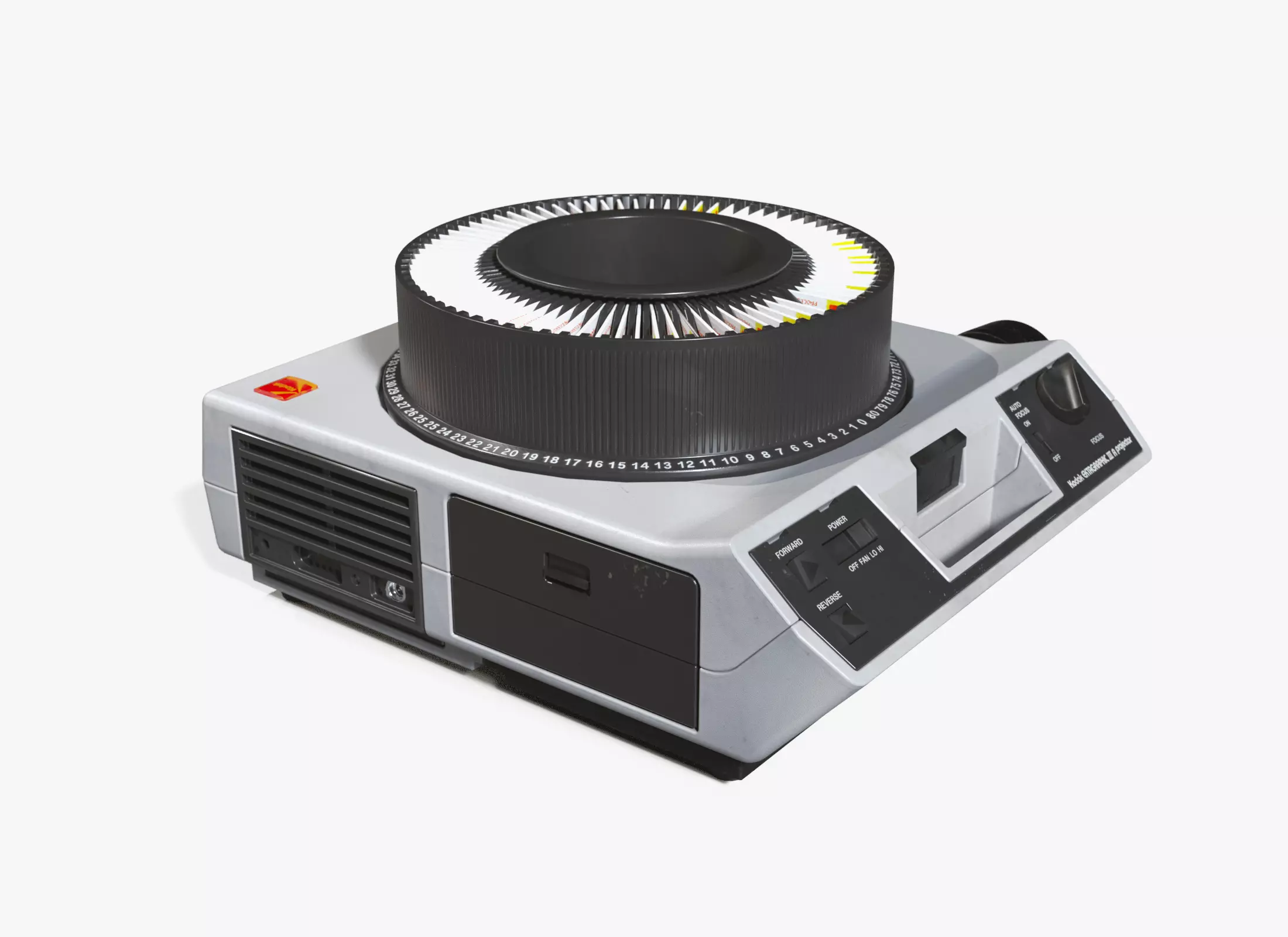 Kodak Ektagraphic Slide Projector Low-poly 3D model_2