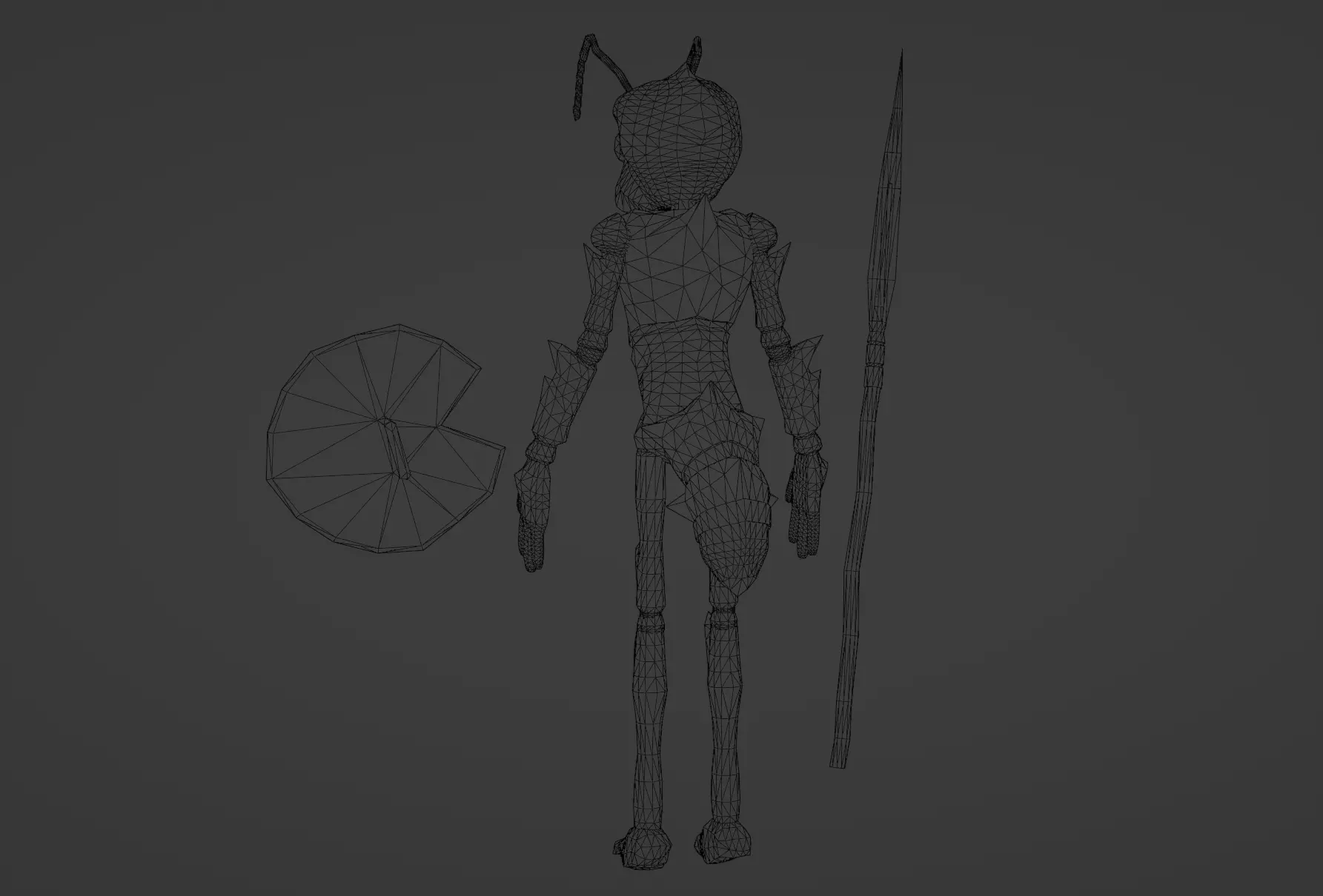 Low Poly Stylized Monster - Mutated Ant Low-poly 3D model_15