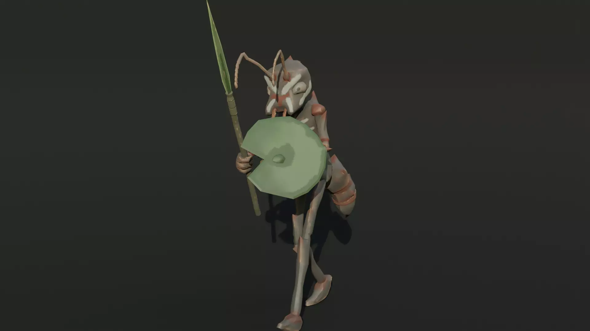 Low Poly Stylized Monster - Mutated Ant Low-poly 3D model_5