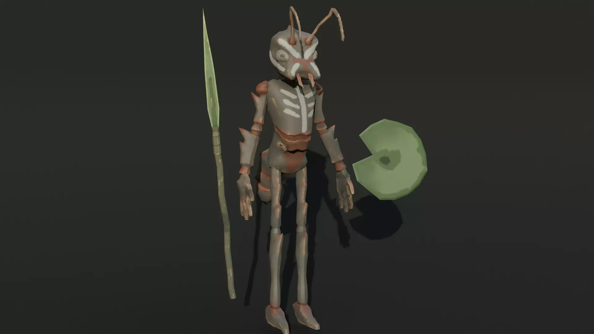 Low Poly Stylized Monster - Mutated Ant Low-poly 3D model_1