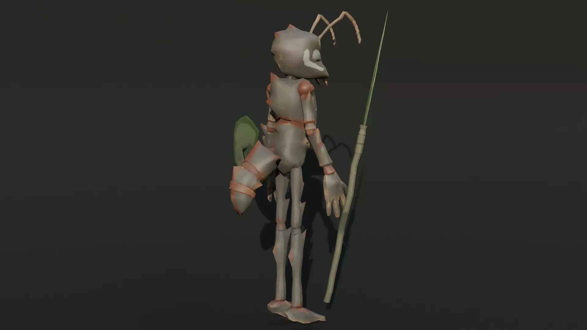 Low Poly Stylized Monster - Mutated Ant Low-poly 3D model_2