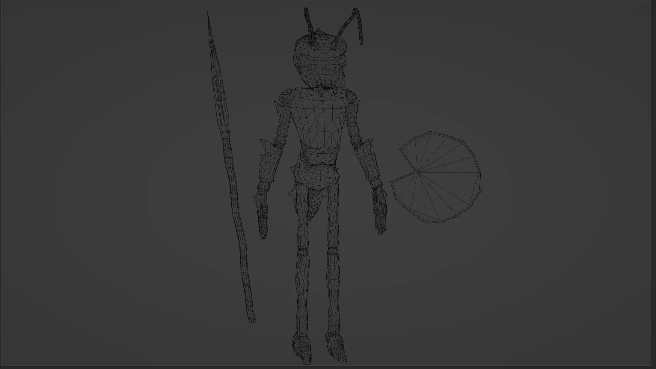 Low Poly Stylized Monster - Mutated Ant Low-poly 3D model_14