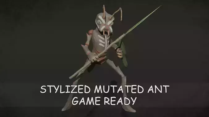 Low Poly Stylized Monster - Mutated Ant Low-poly 3D model