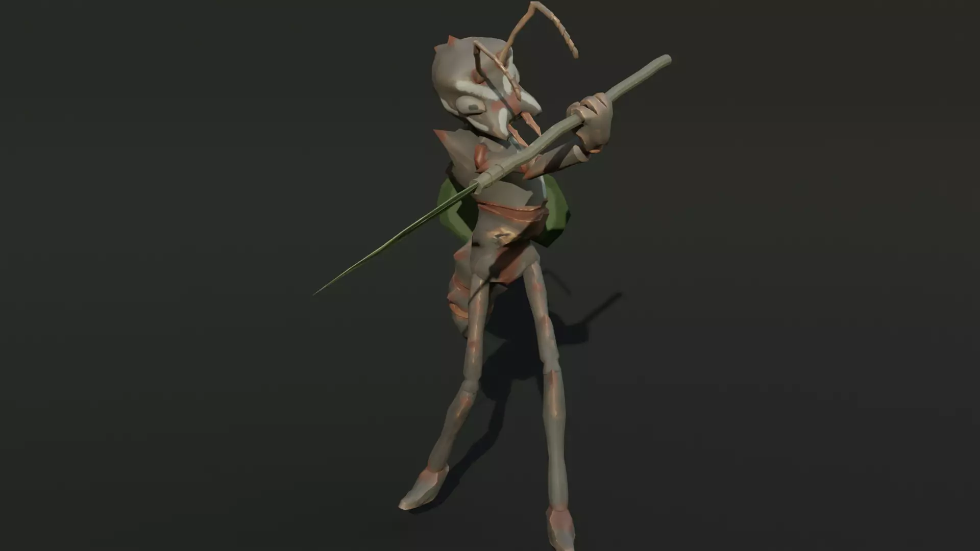 Low Poly Stylized Monster - Mutated Ant Low-poly 3D model_9