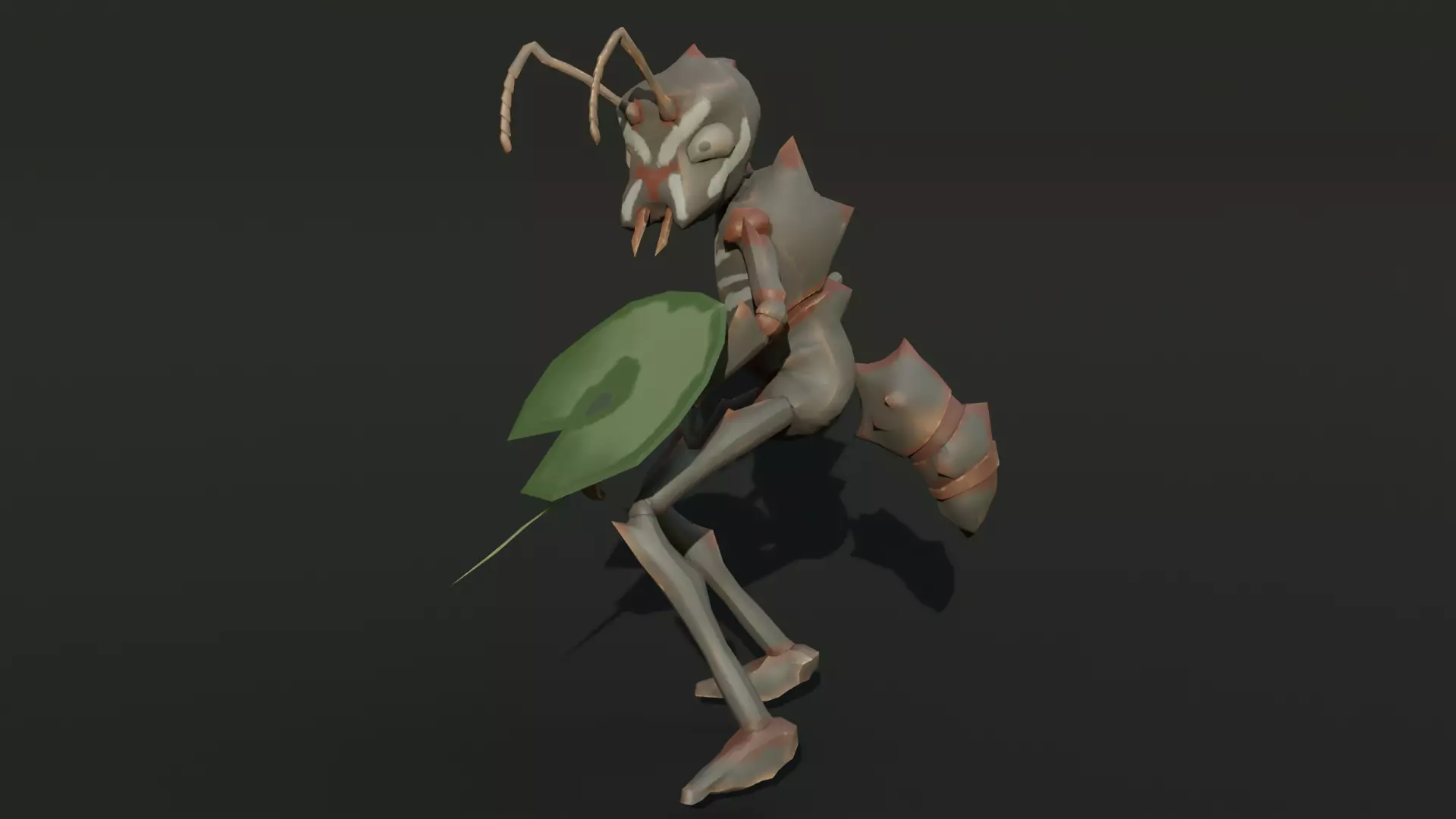 Low Poly Stylized Monster - Mutated Ant Low-poly 3D model_6
