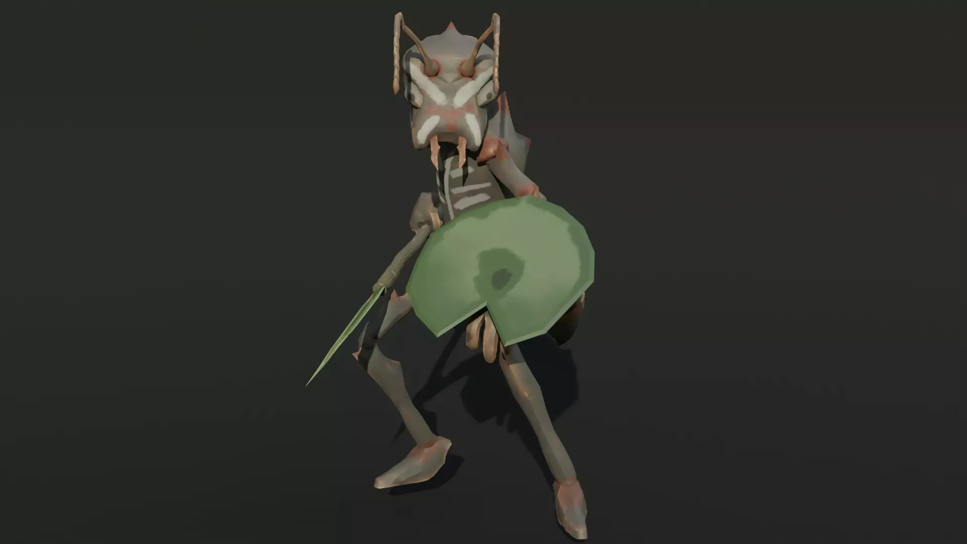 Low Poly Stylized Monster - Mutated Ant Low-poly 3D model_10
