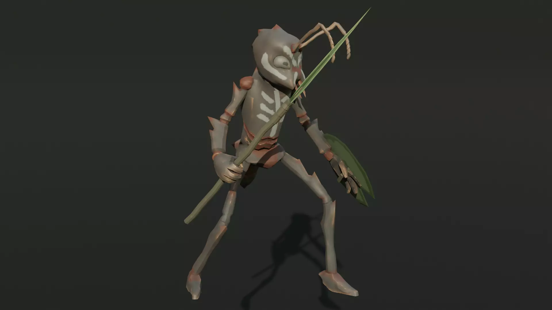 Low Poly Stylized Monster - Mutated Ant Low-poly 3D model_4