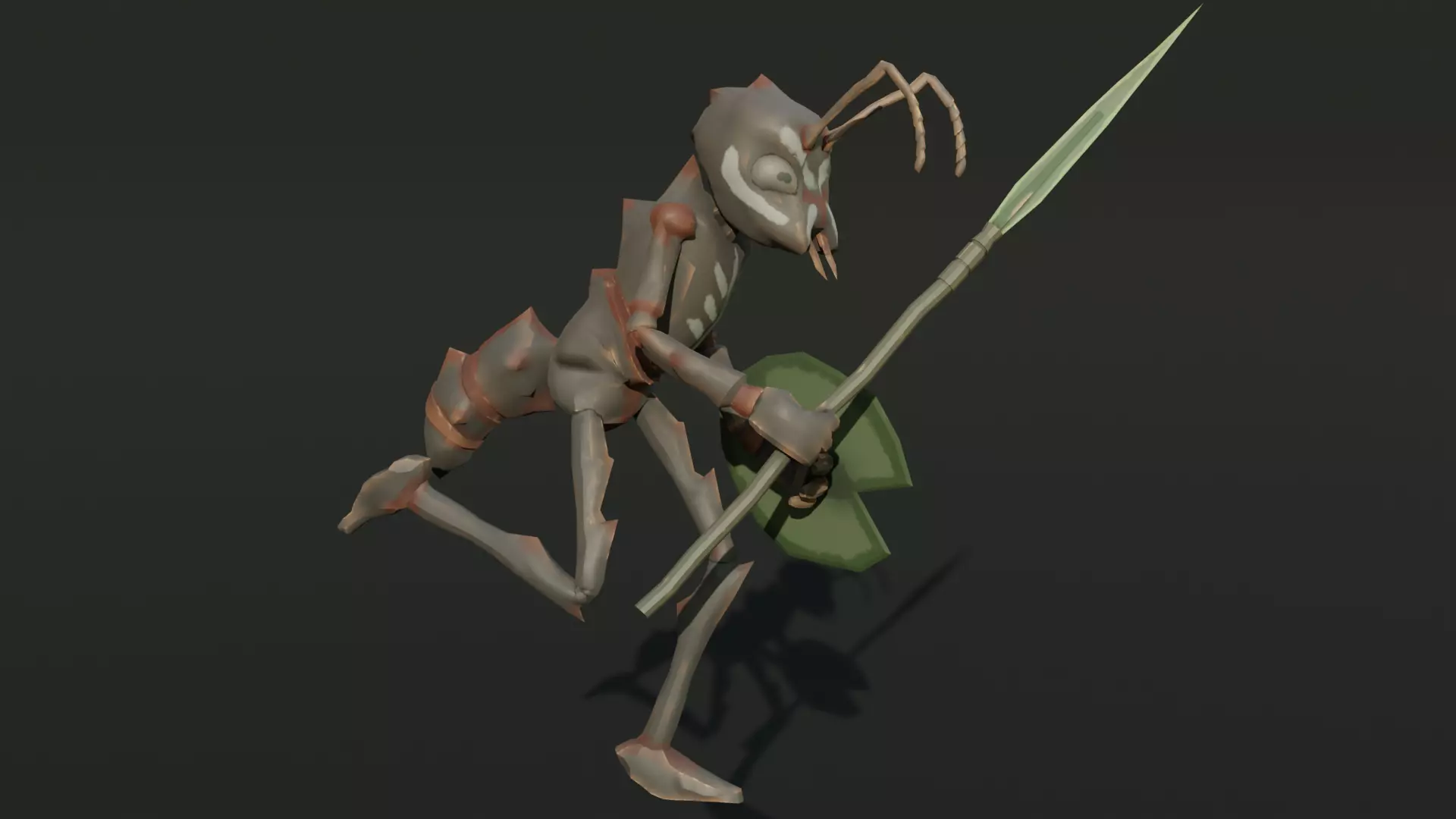 Low Poly Stylized Monster - Mutated Ant Low-poly 3D model_12