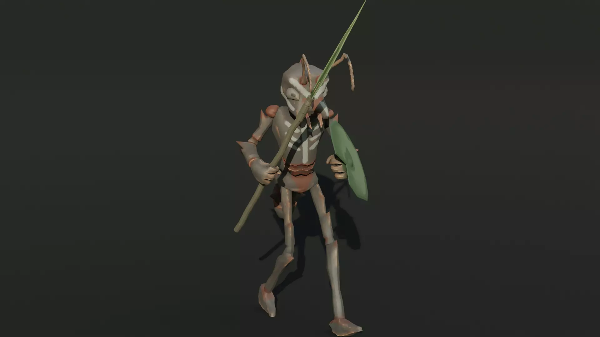 Low Poly Stylized Monster - Mutated Ant Low-poly 3D model_8