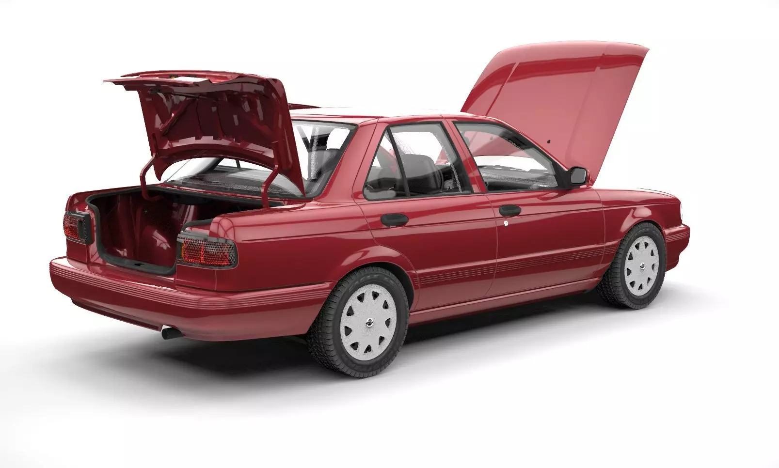 NISSAN TSURU 2004  Low-poly 3D model_4