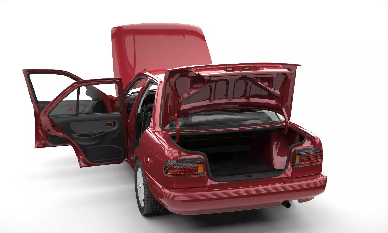 NISSAN TSURU 2004  Low-poly 3D model_3