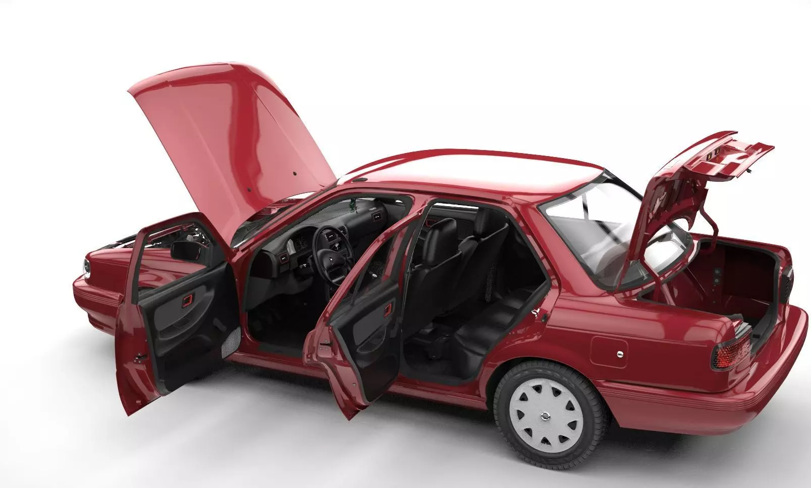 NISSAN TSURU 2004  Low-poly 3D model_2