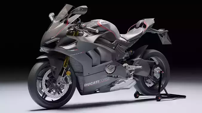 Ducati Panigale V4 SP 2021 Low-poly 3D model