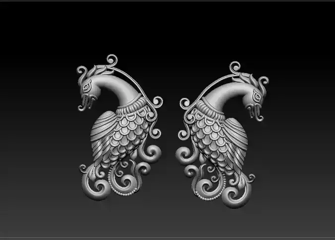 peacock 3D print model